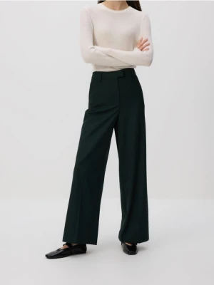 Reserved - Spodnie z kantem - morski