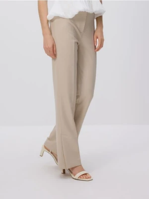 Reserved - Spodnie z kantem - złamana biel