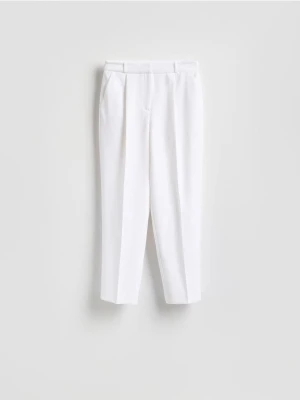 Reserved - Spodnie z kantem - złamana biel