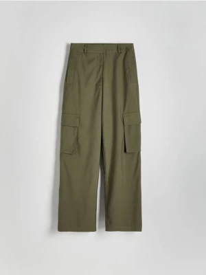 Reserved - Spodnie z kieszeniami cargo - zielony
