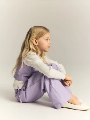 Reserved - Spodnie z kokardkami - lawendowy