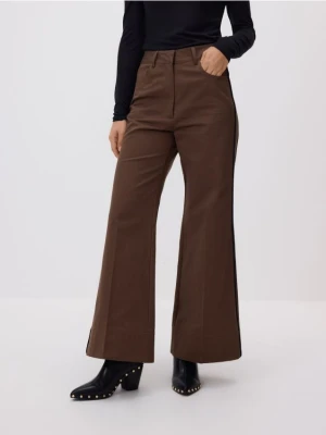 Reserved - Spodnie z lampasem - brązowy