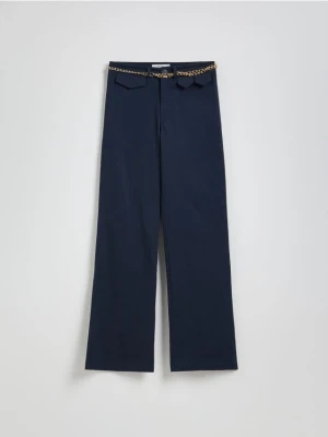 Reserved - Spodnie z łańcuszkiem - granatowy