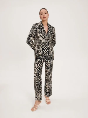 Reserved - Spodnie z lnem - wielobarwny