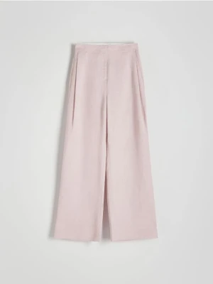 Reserved - Spodnie z lnu i wiskozy - brudny róż