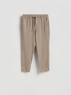 Reserved - Spodnie z lyocellu - brązowy
