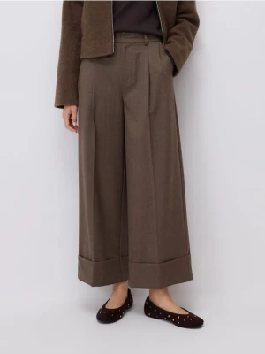 Reserved - Spodnie z mankietami - brązowy