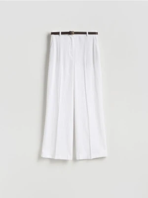 Reserved - Spodnie z modalem - biały