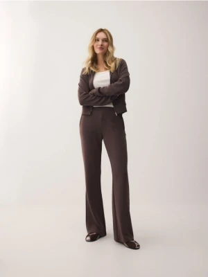 Reserved - Spodnie z modalem - brązowy