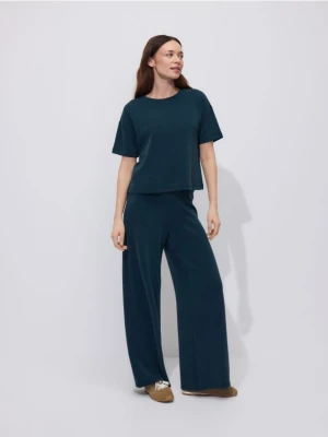 Reserved - Spodnie z modalem - ciemny turkus