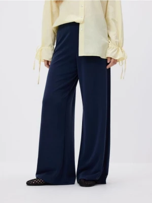Reserved - Spodnie z modalem - granatowy