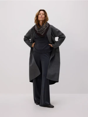 Reserved - Spodnie z modalem - granatowy