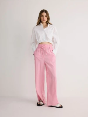 Reserved - Spodnie z modalu - pastelowy róż