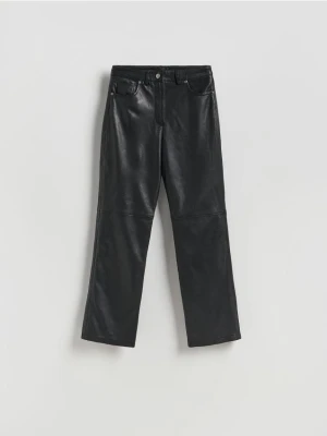 Zdjęcie produktu Reserved - Spodnie z owczej skóry - czarny