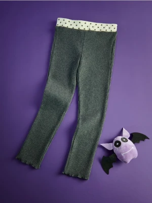 Reserved - Spodnie z ozdobną wstawką - czarny