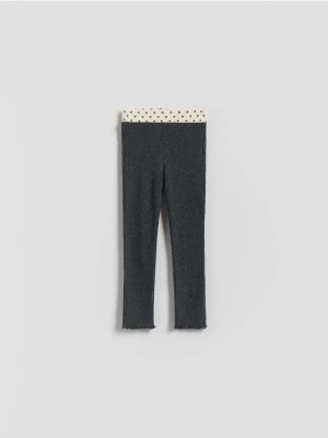 Reserved - Spodnie z ozdobną wstawką - czarny