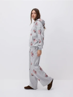 Reserved - Spodnie z ozdobnym haftem - jasnoszary
