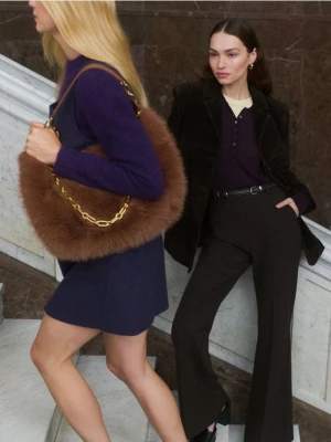 Reserved - Spodnie z ozdobnym paskiem - brązowy