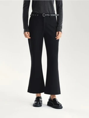 Reserved - Spodnie z ozdobnym paskiem - czarny