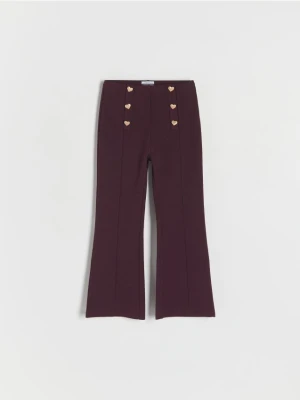 Reserved - Spodnie z ozdobnymi guzikami - bordowy