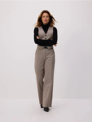 Reserved - Spodnie z paskiem - brązowy