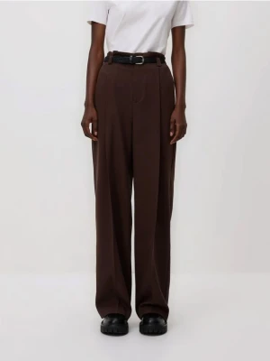 Reserved - Spodnie z paskiem - brązowy