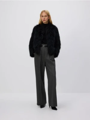 Reserved - Spodnie z paskiem - ciemnoszary