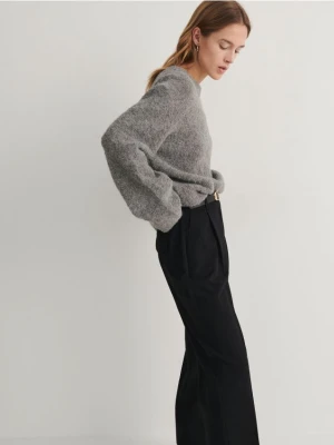 Reserved - Spodnie z paskiem - czarny