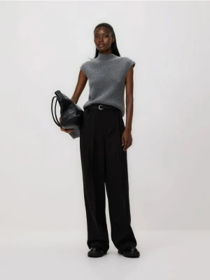 Reserved - Spodnie z paskiem - czarny