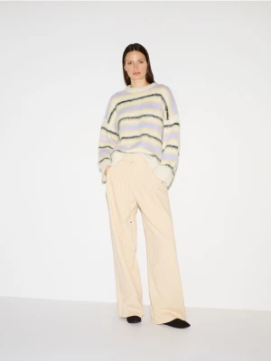 Reserved - Spodnie z paskiem - jasnożółty