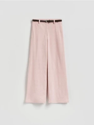 Reserved - Spodnie z paskiem - różowy