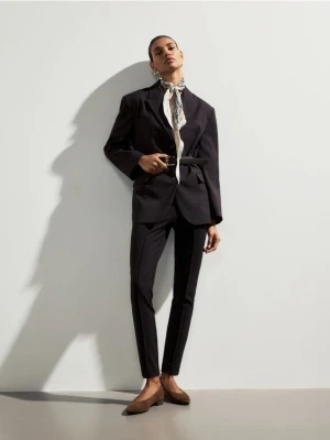 Reserved - Spodnie z przeszyciem - brązowy