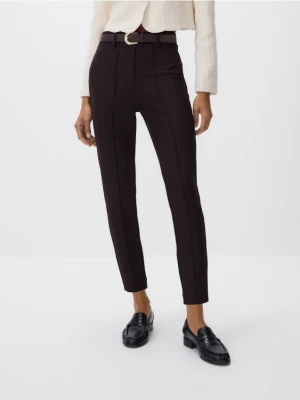 Reserved - Spodnie z przeszyciem - brązowy