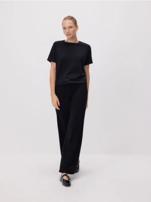 Reserved - Spodnie z szeroką nogawką - czarny