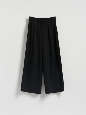 Zdjęcie produktu Reserved - Spodnie z szeroką nogawką - czarny