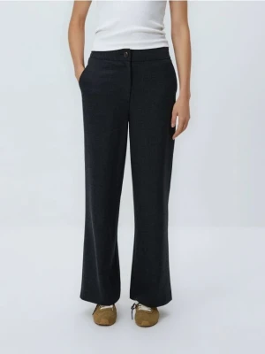 Reserved - Spodnie z szeroką nogawką - czarny