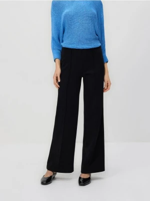 Reserved - Spodnie z szeroką nogawką - czarny