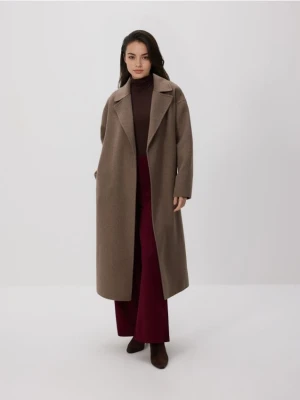 Reserved - Spodnie z szerokimi nogawkami - bordowy