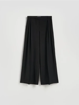 Reserved - Spodnie z szerokimi nogawkami - czarny