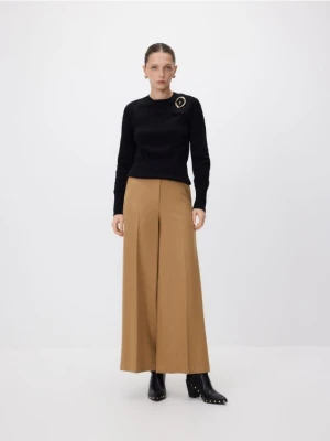 Reserved - Spodnie z wełną - brązowy