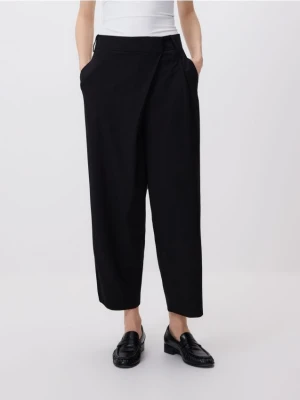 Reserved - Spodnie z wełną - czarny