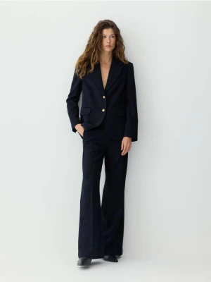 Reserved - Spodnie z wełną - granatowy