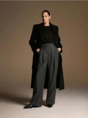 Reserved - Spodnie z wełną - szary