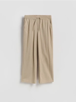 Reserved - Spodnie z wiązaniem - beżowy