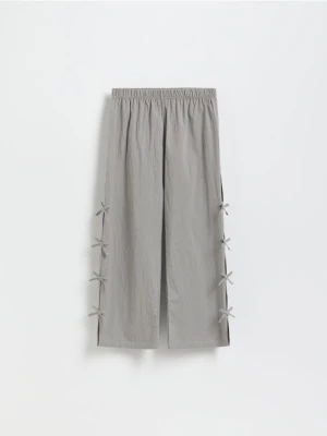 Reserved - Spodnie z wiązaniem na nogawkach - ciemnoszary