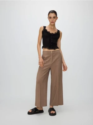 Reserved - Spodnie z wiskozą - brązowy