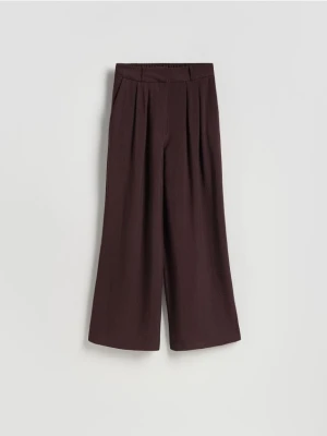 Reserved - Spodnie z wiskozą CIRCULOSE® - ciemnobrązowy