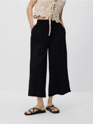 Reserved - Spodnie z wiskozą - czarny