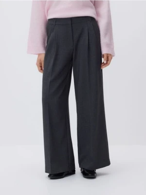 Reserved - Spodnie z wiskozą - jasnoszary