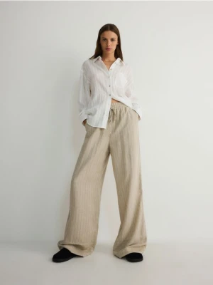 Reserved - Spodnie z wiskozy i lnu - wielobarwny